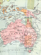 Map of Australia showing th location of Ponam in the Admiralty Islands.
