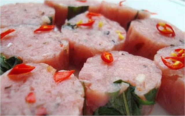 Vietnamese fermented pork roll Vietnamese fermented pork roll
