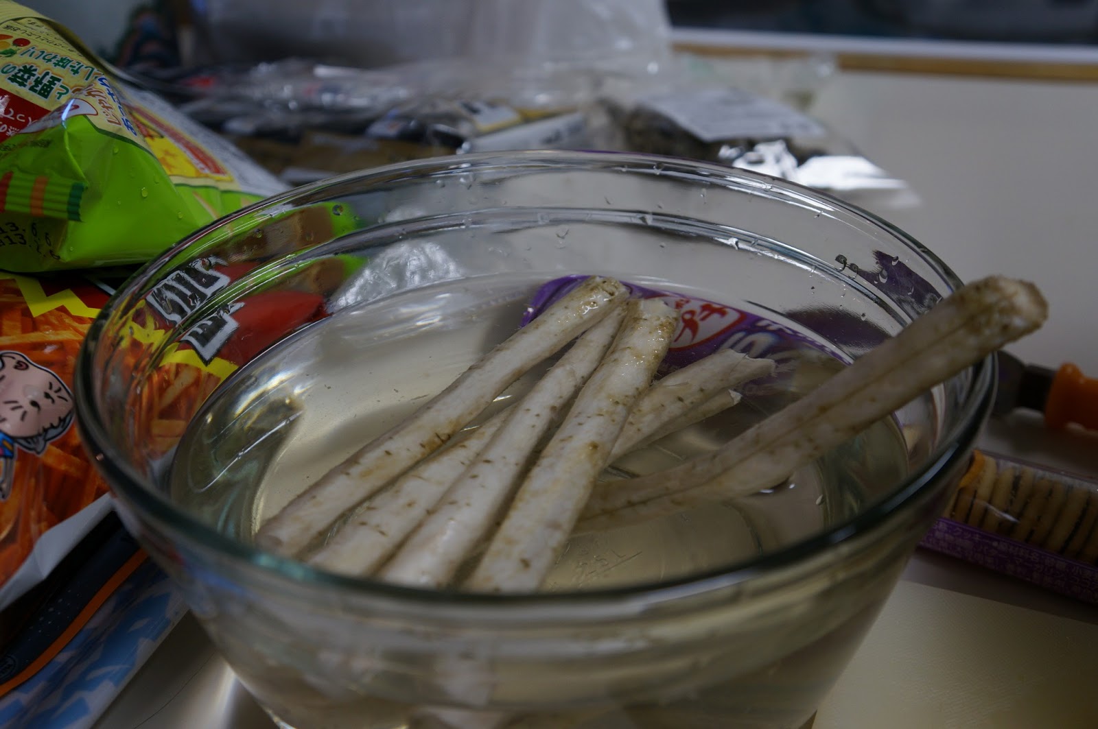 Yokosuka Food Corner Blue Street and Beyond Tempura fried gobo root