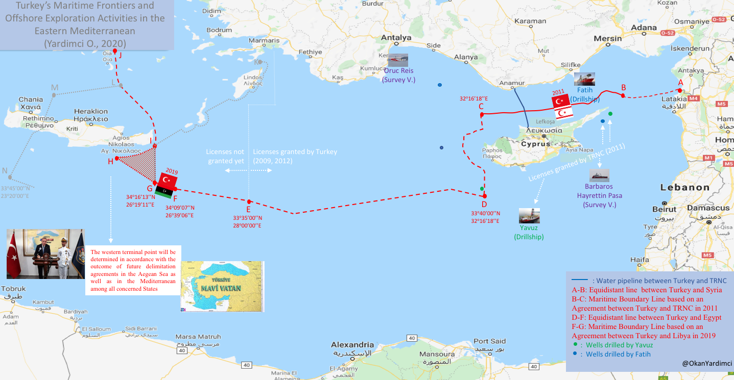 Turkey's Maritime Frontiers and Offshore Activities in the Eastern Mediterranean