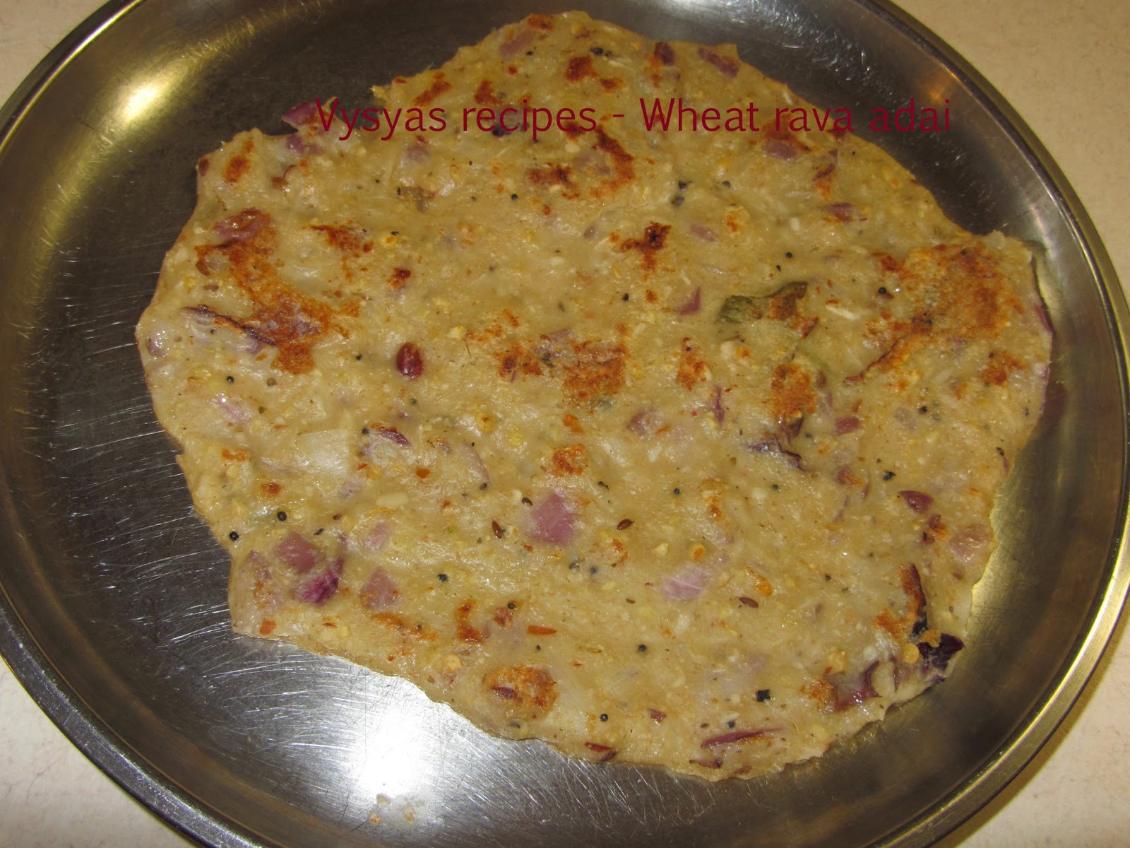 Wheat Rava adai Godhumai adai Godhumalu adai Dosa Healthy adai Onion Wheat Rava adai