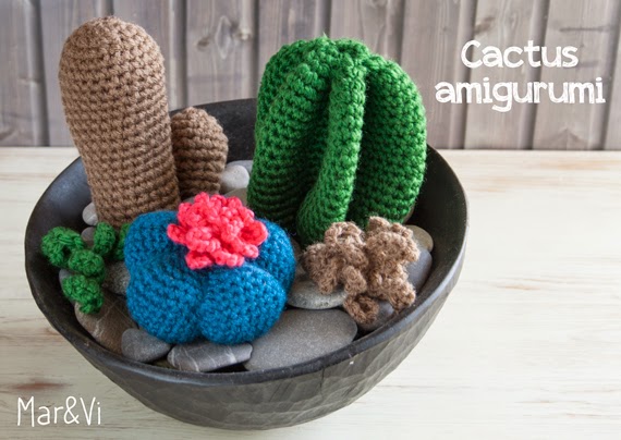 Patrones amigurumi, cactus en ganchillo