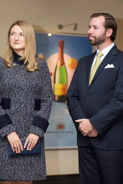 Prince Guillaume, Hereditary Grand Duke of Luxembourg and Stephanie, Hereditary Grand Duchess of Luxembourg visited the Bernard-Massard winery in Grevenmacher