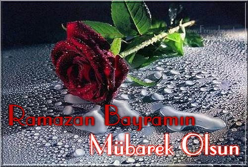 ramazan bayrami kutlama kirmizi gullu resimli mesaj