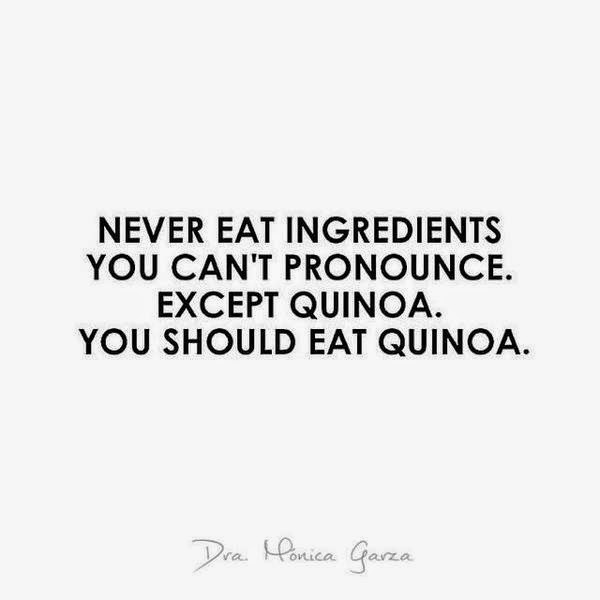 never eat ingredients you can't pronounce. except quinoa. you should eat quinoa. #eating #quinoa #pronounce