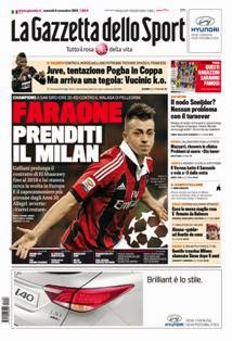 La Gazzetta dello Sport del 6 Novembre 2012 | ISSN 1120-5067 | TRUE PDF | Quotidiano | Sport
La Gazzetta dello Sport è un quotidiano sportivo italiano, con sede a Milano. Insieme al Corriere dello Sport - Stadio e Tuttosport, è uno dei tre principali giornali sportivi d'Italia. È il primo quotidiano sportivo per numero di lettori nell'Italia centro-settentrionale, ed uno dei maggiori quotidiani italiani per tiratura e diffusione.