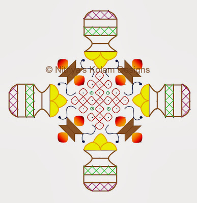 Nithya's Kolam Designs: Kolam 103: Pongal Kolam