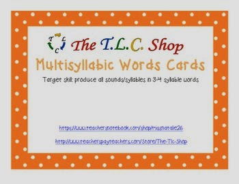 Five Fab Freebies: Multisyllable Words - The Speech Space