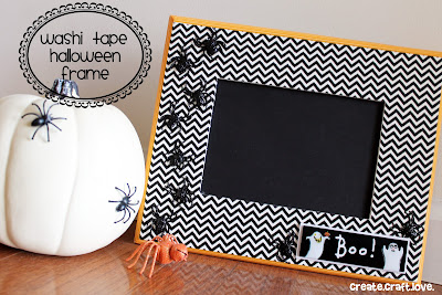 washi tape halloween frame