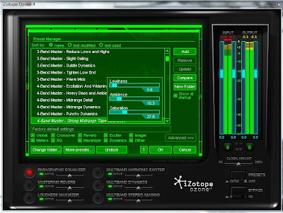 Izotop Ozone menu