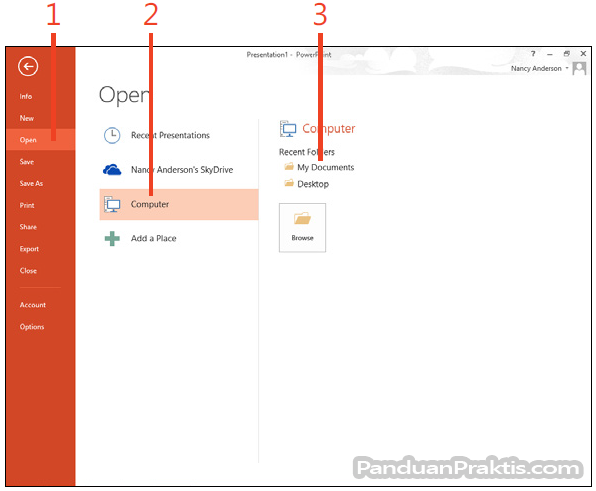 Cara Membuka File Presentasi Powerpoint 2013 Cara Membuka File Presentasi Powerpoint 2013