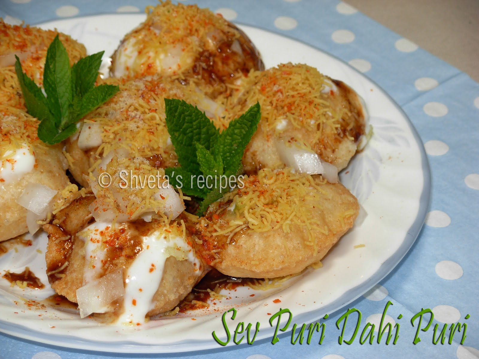 Shveta's Recipes: Chaat Special: Sev puri dahi puri (SPDP)