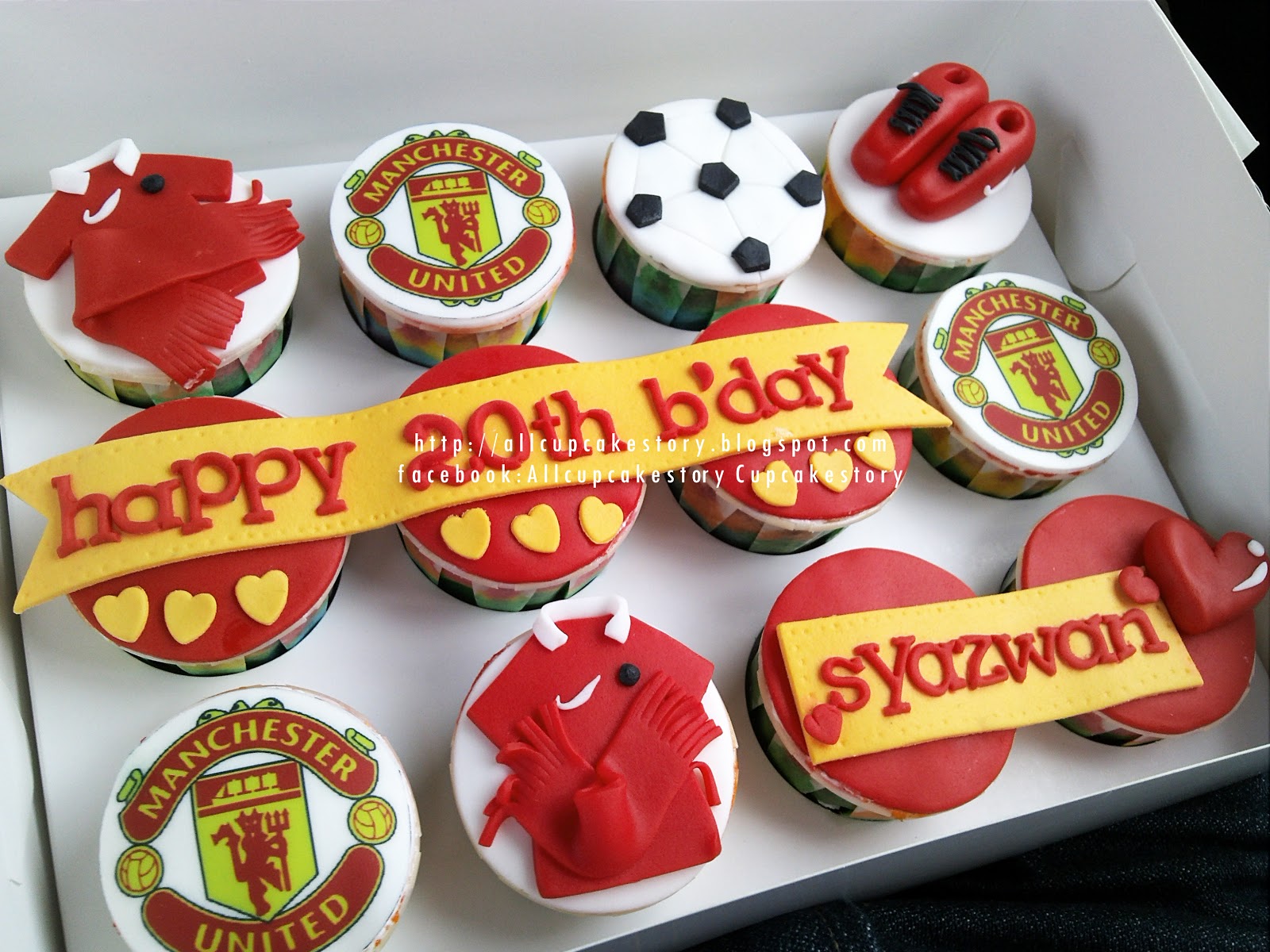 allcupcakestory Manchester United Theme Cupcakes