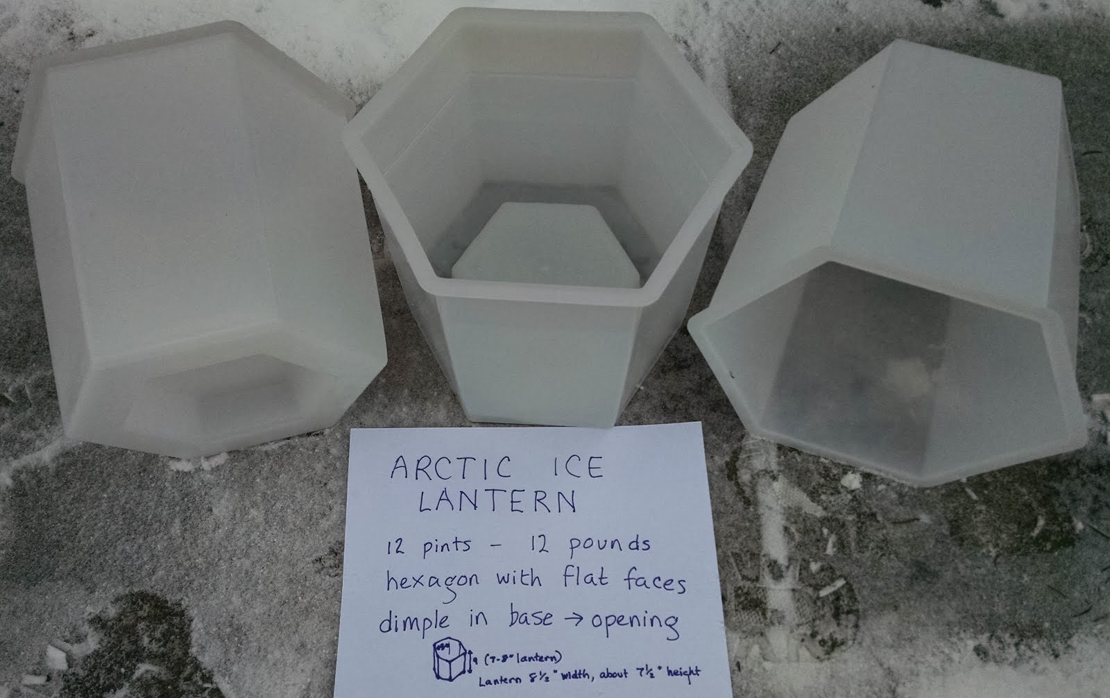 Ice Lanterns -- how to make and decorate them: Arctic Ice Lantern mold