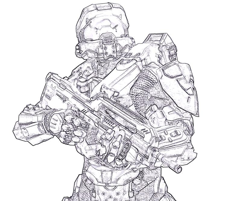 Halo Coloring Pages Master Chief