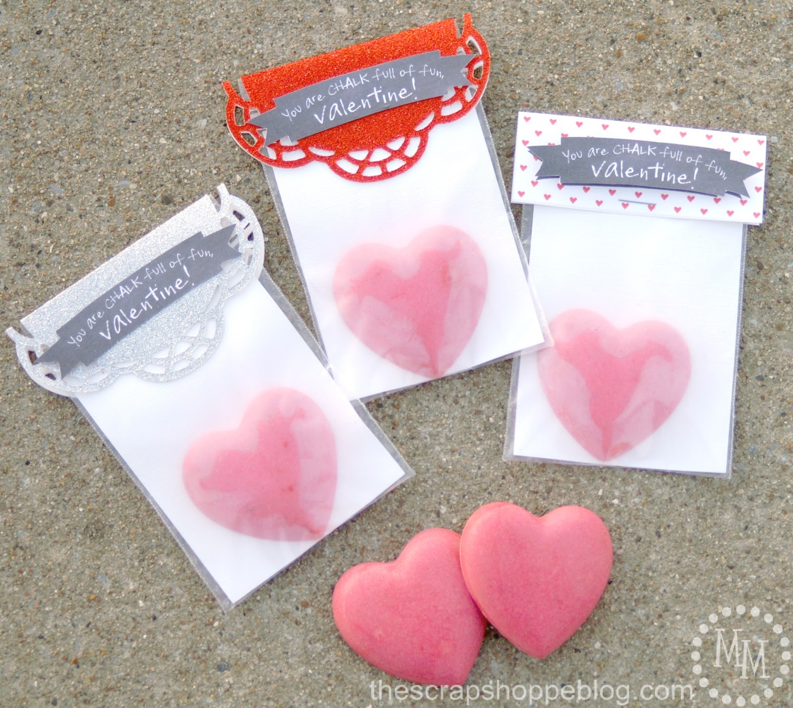 Homemade Glitter Chalk for Valentine's Day The Scrap Shoppe