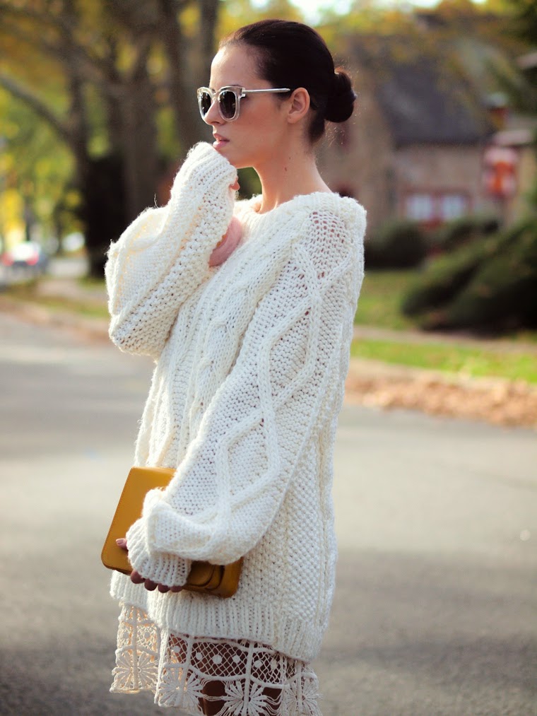 Culottes with a Chunky Knit Sweater