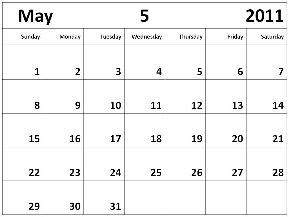 may 2011 calendar printable. may 2011 calendar printable