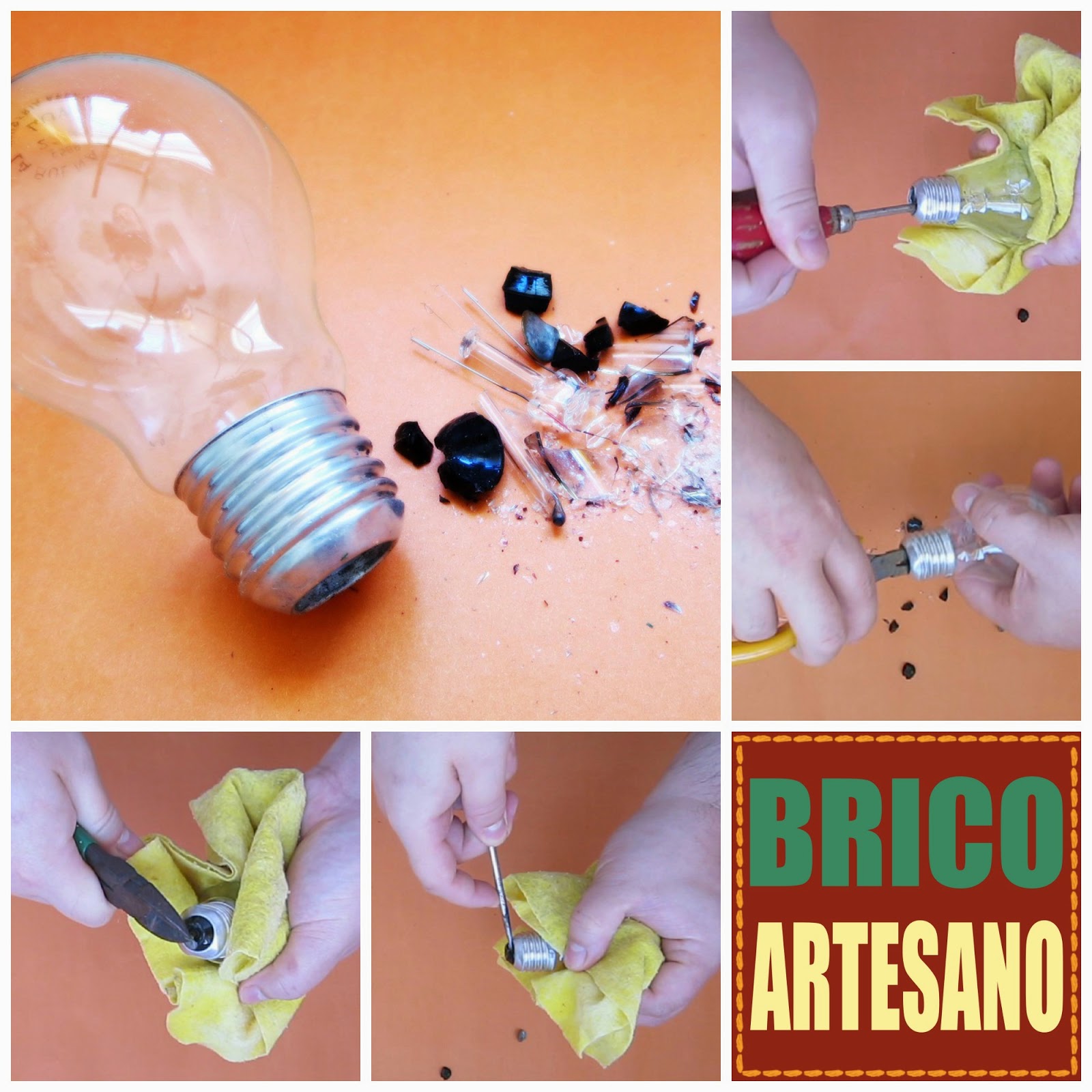 Cómo vaciar una lámpara (foco / bombilla) ~ Brico Artesano
