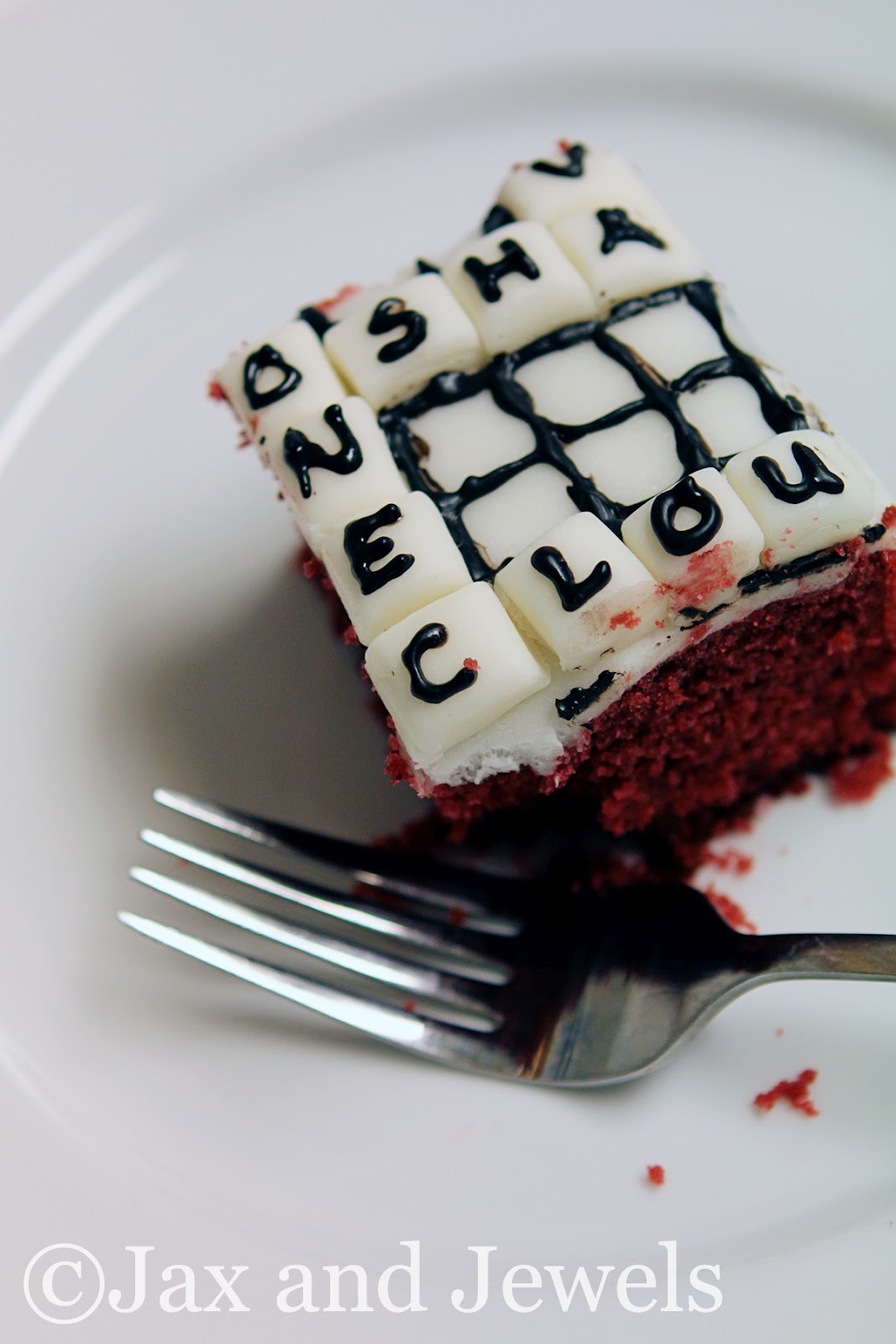 Jax and Jewels Scrabble Cake Fondant overload