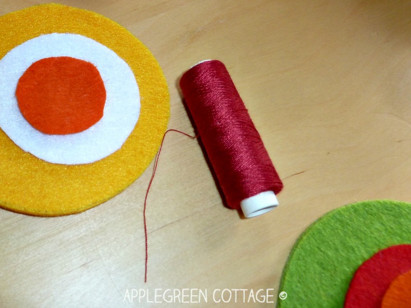 Colorful DIY Felt Coasters Tutorial AppleGreen Cottage