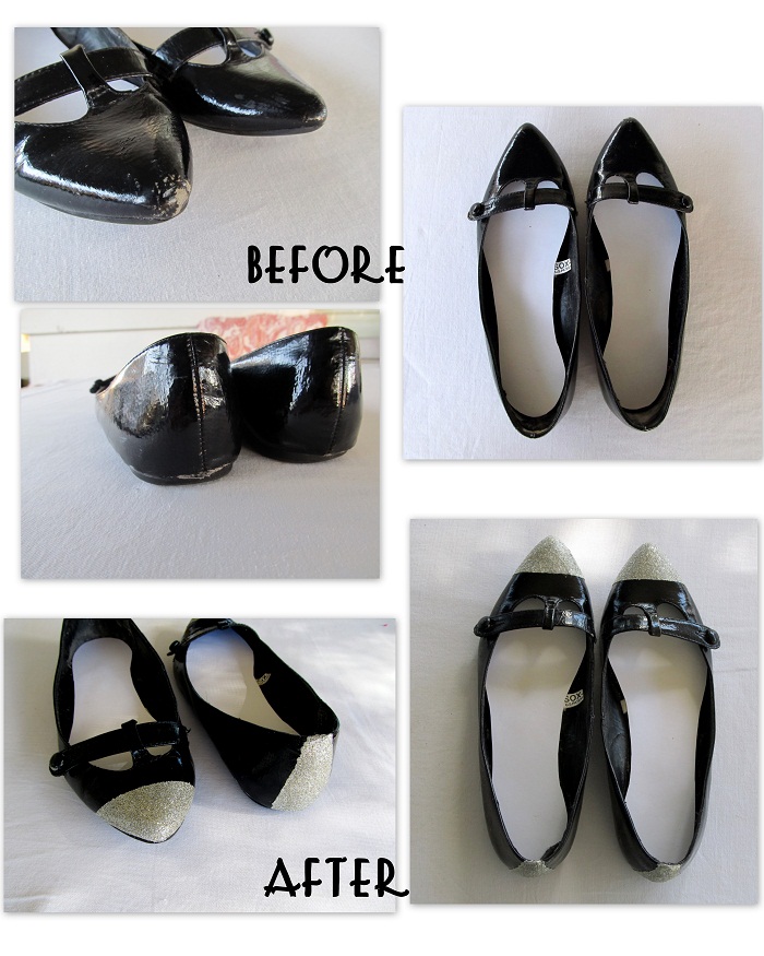 WobiSobi Silver, Glitter Toe Shoes.