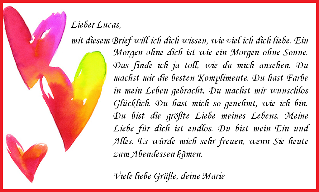 Du Bist Mein Traummann Brief Liebesbrief Von Mellie An