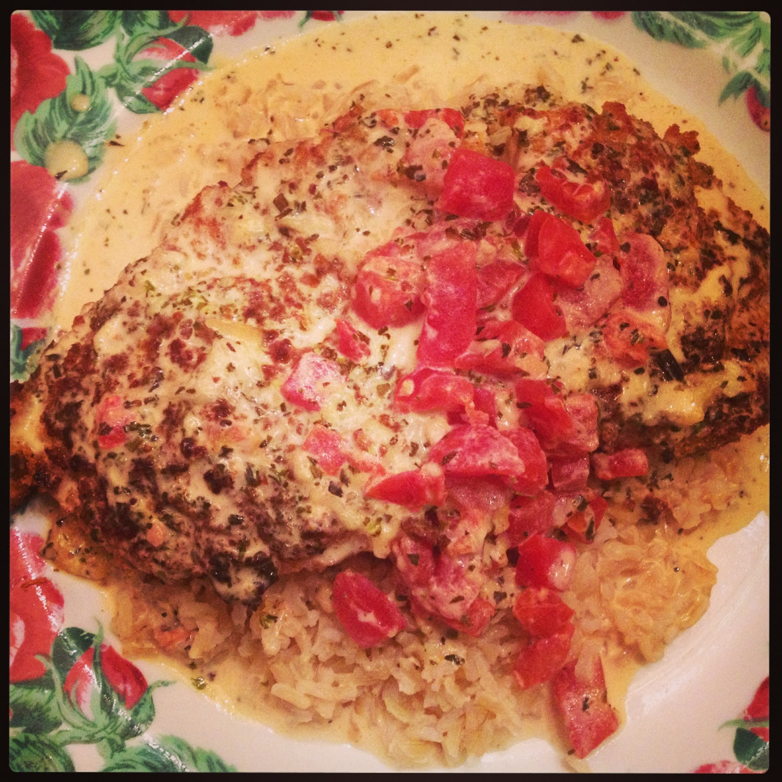 Chef Shann Herb Crusted Chicken in a Basil Cream Sauce