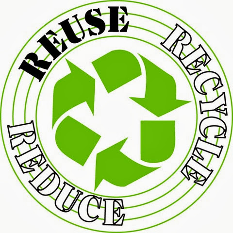 the recycle arrows with recycle-reuse-reduce surrounding them