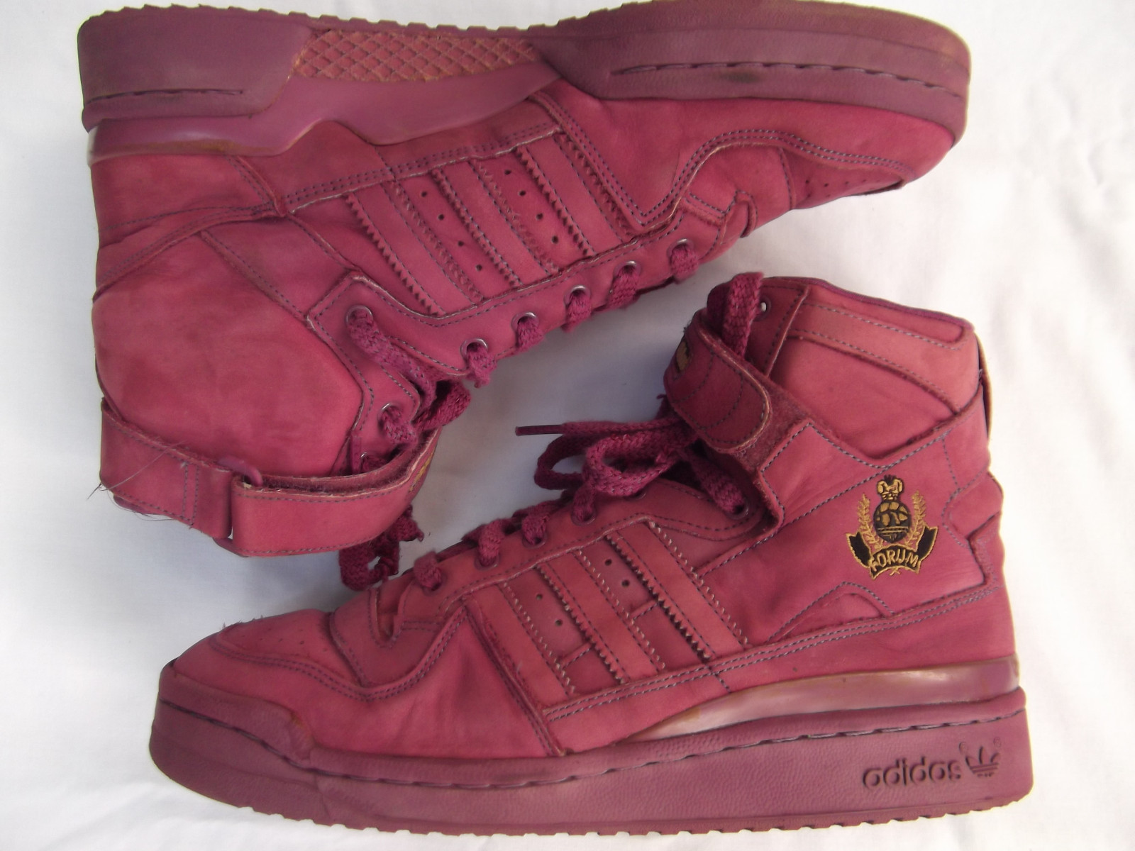 1992 ADIDAS FORUM HI CREST burgundy