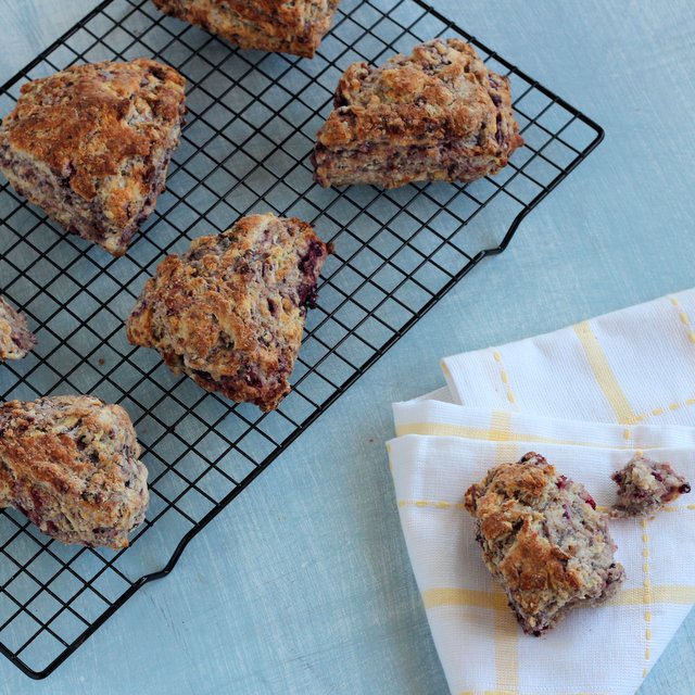 Kid Cultivation Whole Wheat Blackberry and Meyer Lemon Ricotta Scones