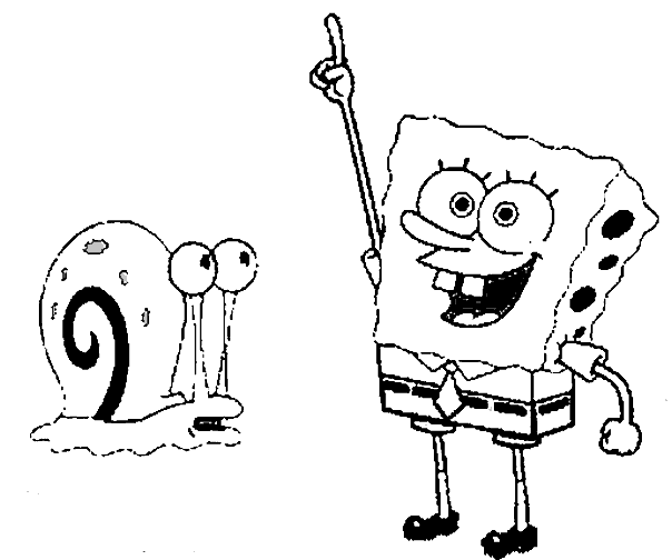 transmissionpress: Spongebob, Just One Garry !!! Coloring Pages