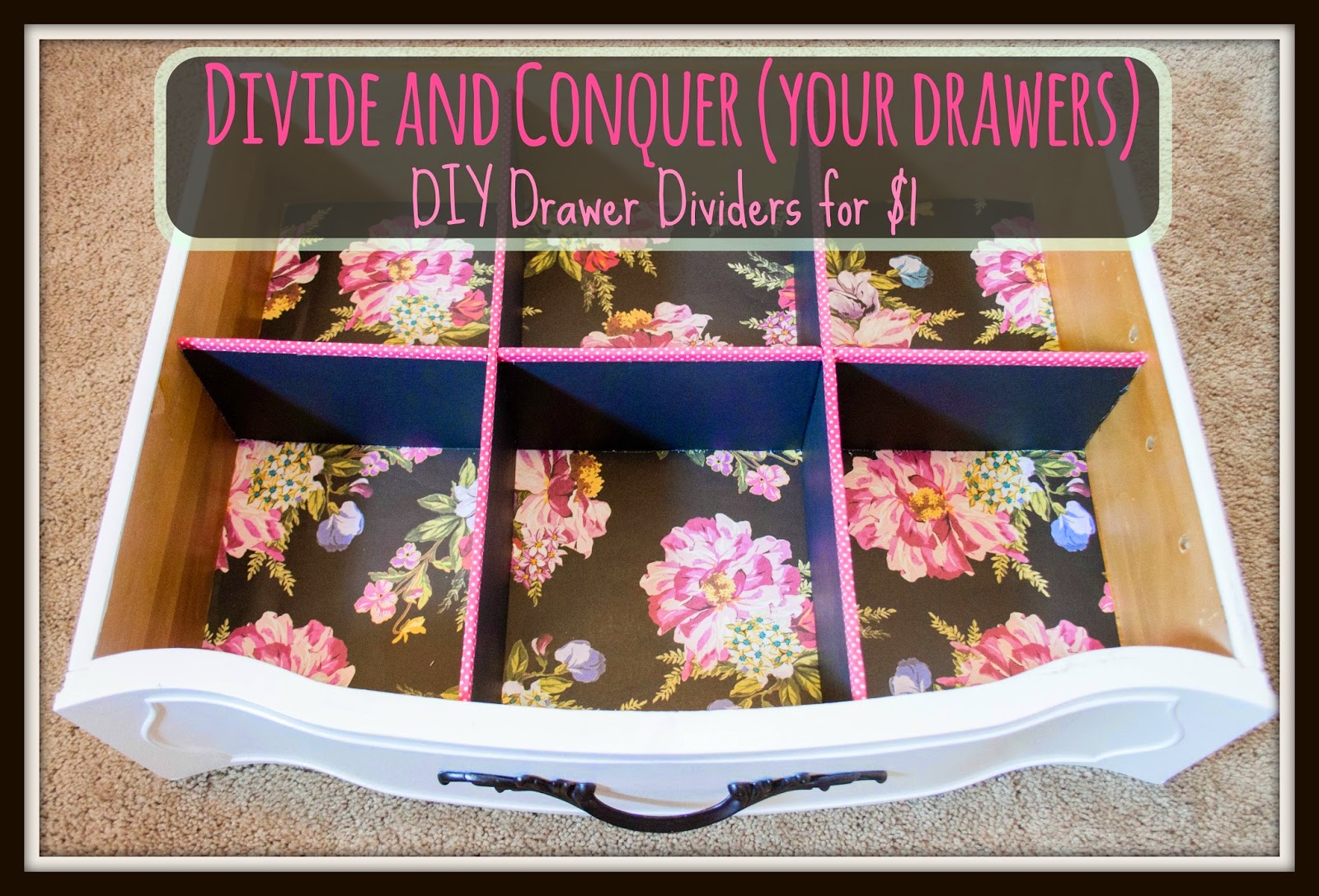Entertaining Grace Divide and Conquer (your drawers) DIY dividers for 1