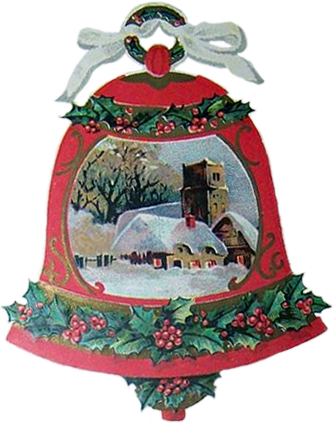 victorian christmas bell clip art