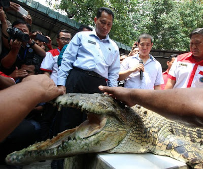 Anti-drugs czar Budi Waseso announced plans to guard a death-row prison island with crocodiles. He now mulls adding tigers and piranha fish.