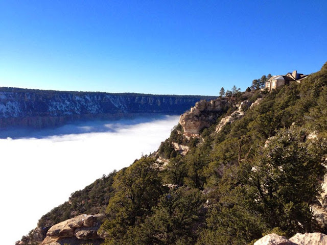 Cada 10 años un río de niebla llena el Gran Cañón.