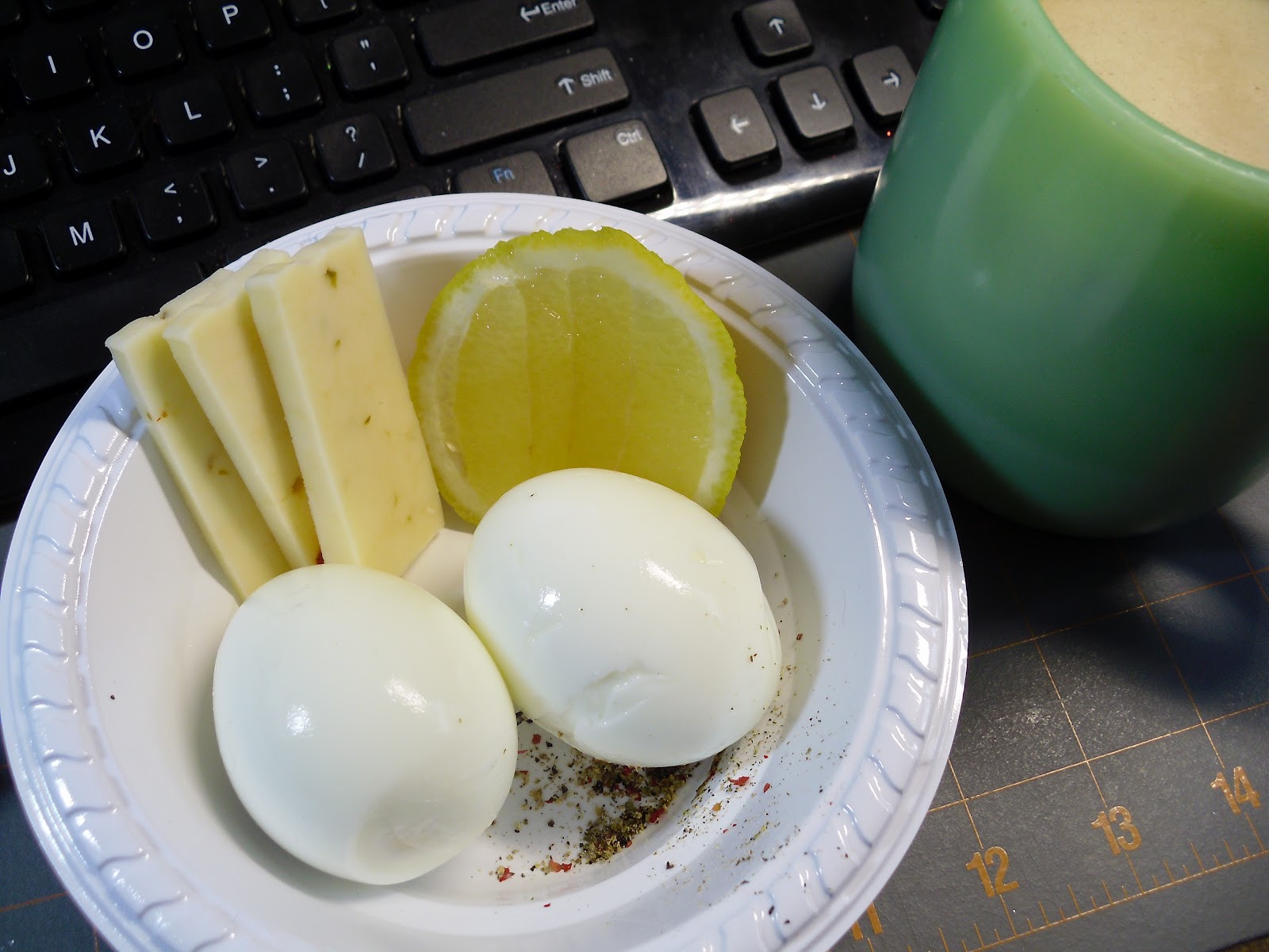 Clever Soiree Today's Breakfast Hard Boiled Eggs with Lemon & Pepper