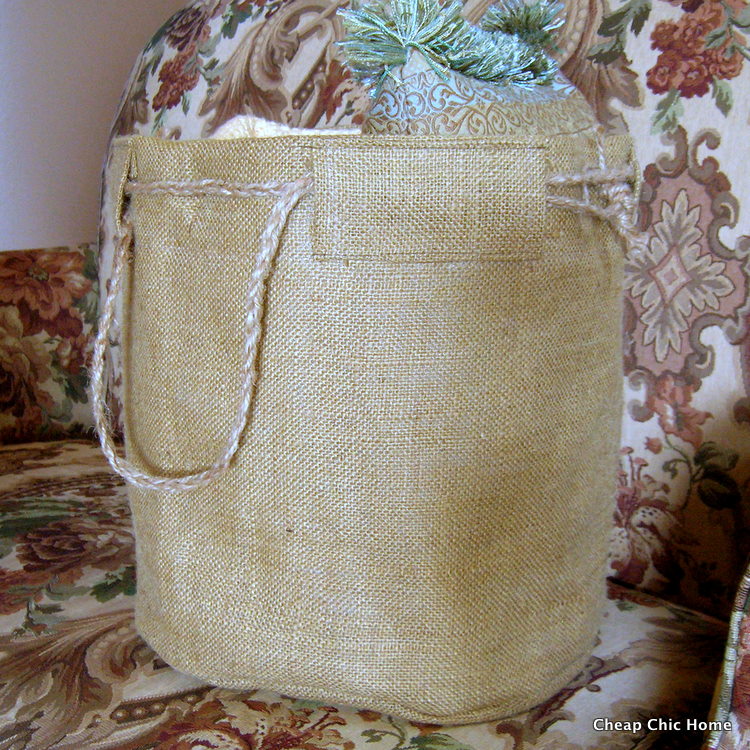 Cheap Chic Home Burlap Basket Tutorial