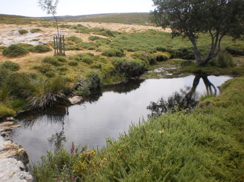 Lago de água reluzente no Portal da Anta