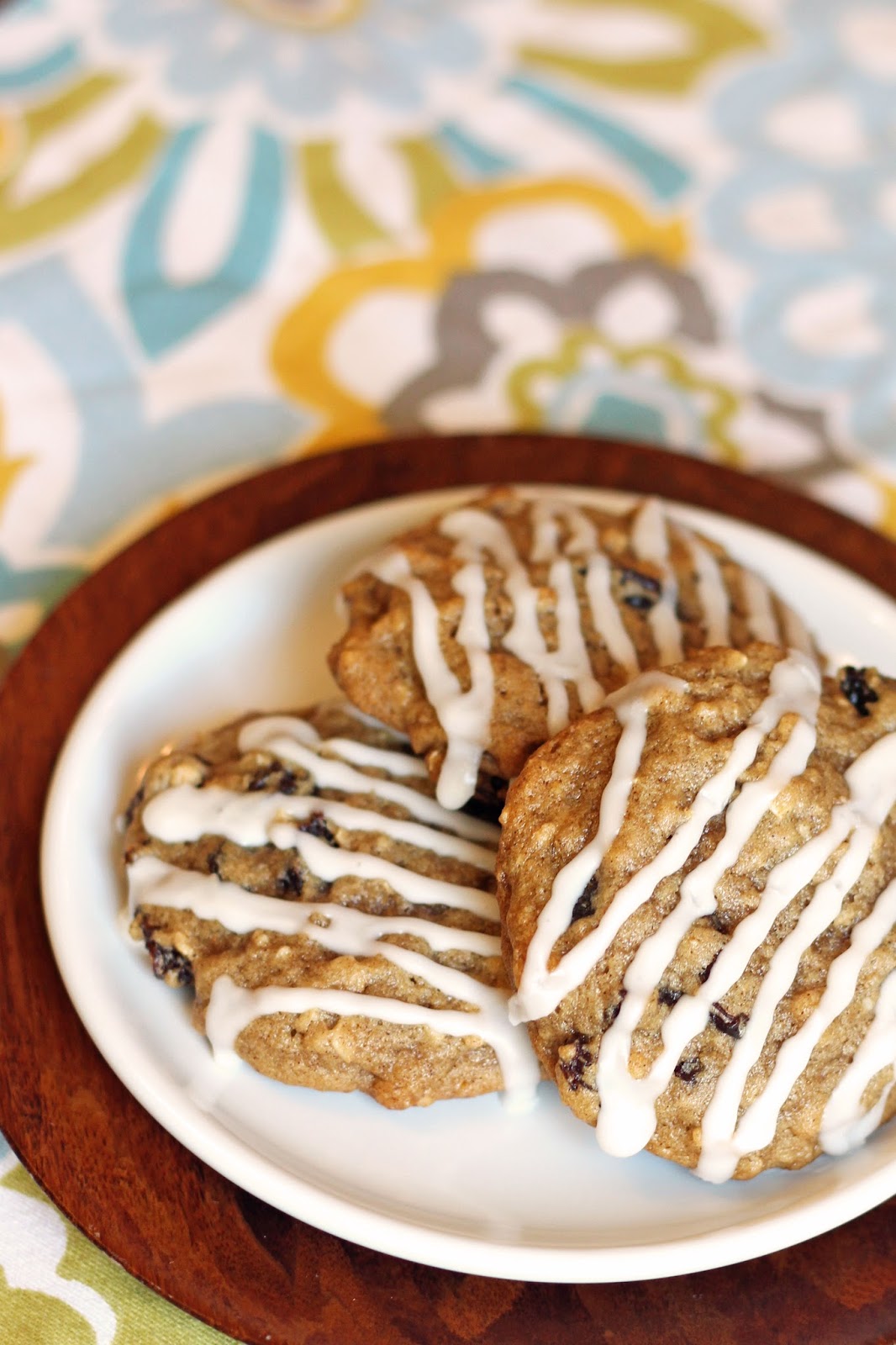 gluten free vegan glazed oatmeal raisin cookies Sarah Bakes Gluten Free