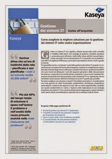 Gestione dei sistemi IT: Guida all'acquisto (2012) | ICT4 White Papers | ISBN N.A. | Italiano | TRUE PDF | 0,31 MB | 12 pagine