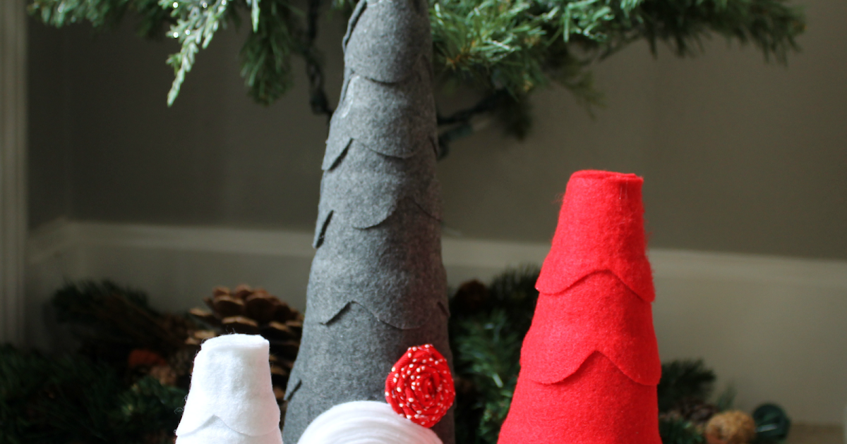 Desperate Craftwives Felt Cone Christmas Trees