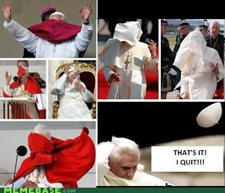 pope quits after wind blows his clothes around