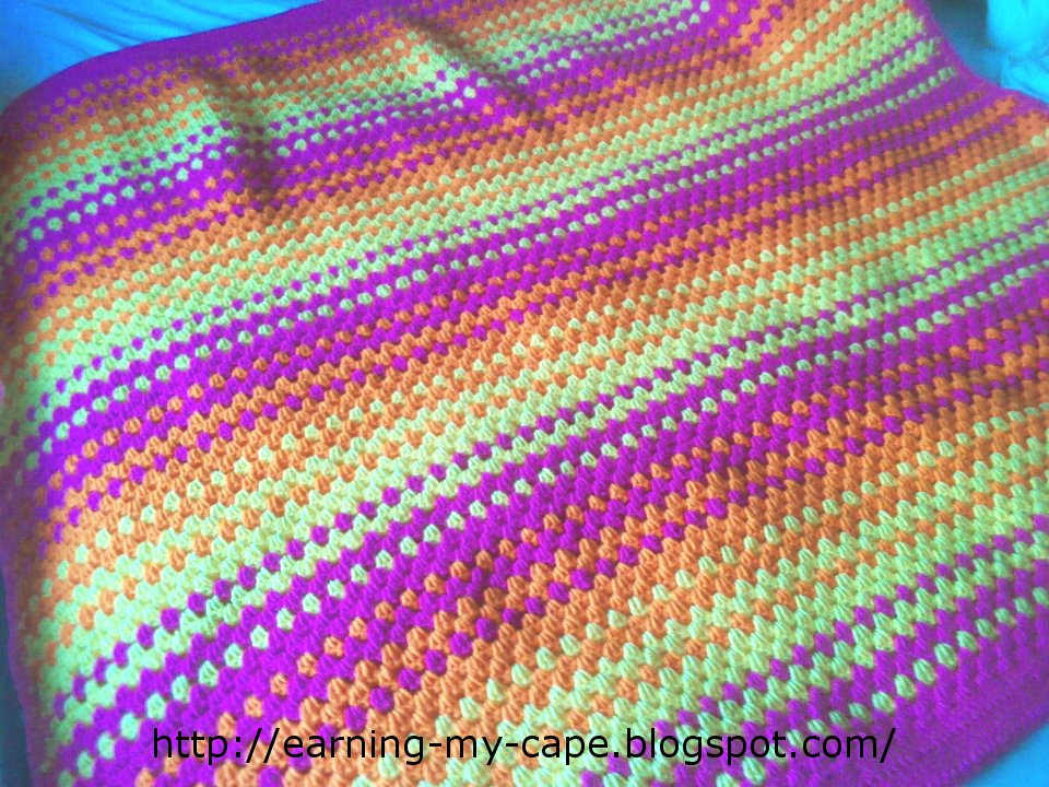 Earning-My-Cape: Granny Stripes Color-Burst Blanket (Free ...