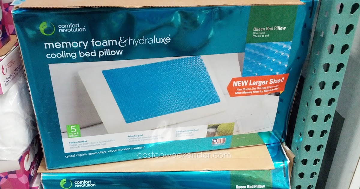 Comfort Revolution Memory Foam & Hydraluxe Cooling Bed Pillow Costco