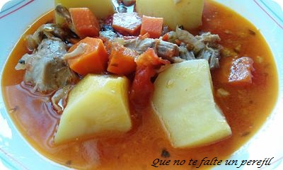 Rabo De Cerdo Guisado Con Patatas
