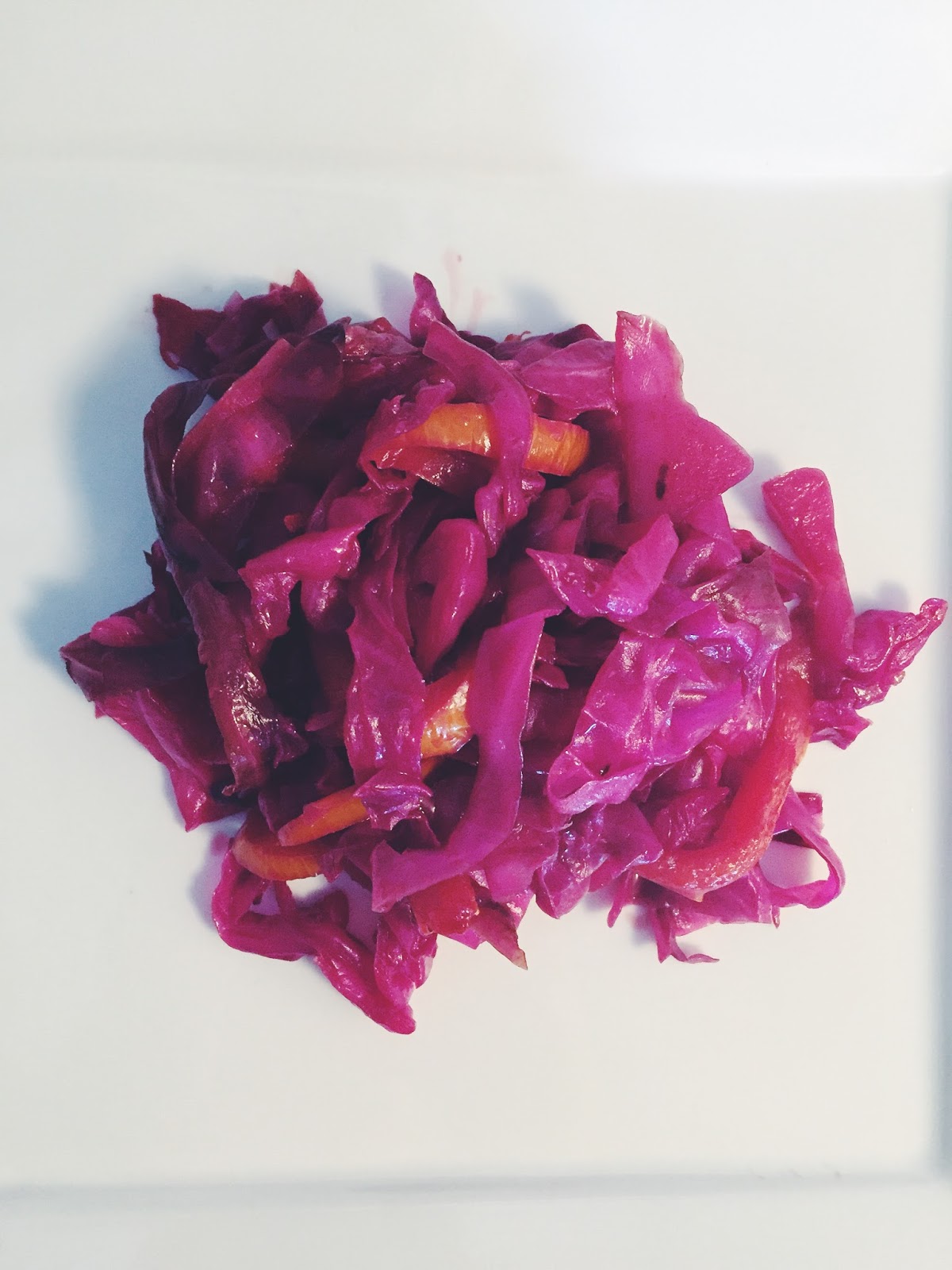 The Enthusiastic Foodie. Orange Ginger Purple Cabbage Noodle Bowl