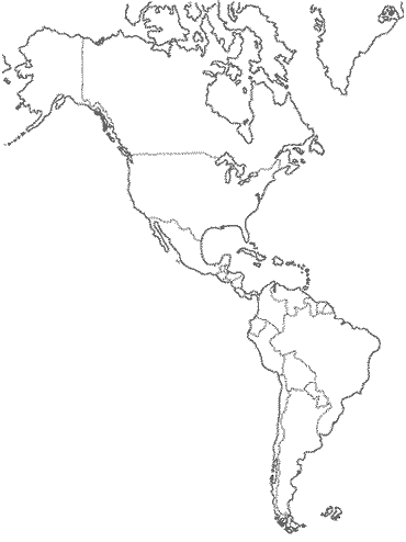 Continente Americano Mapa