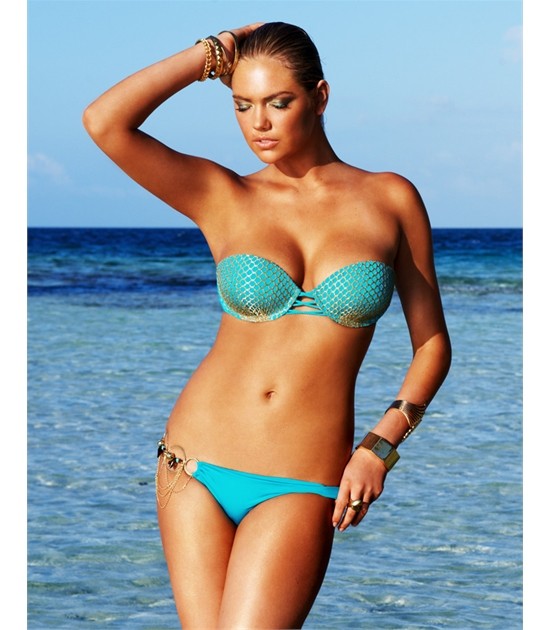 KATE UPTON in a kibini from Beach Bunny Bronze Collection 2012