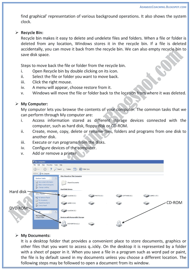 Introduction-To-Windows-Operating-System-Descriptive-Question-Answers-Computer-IX